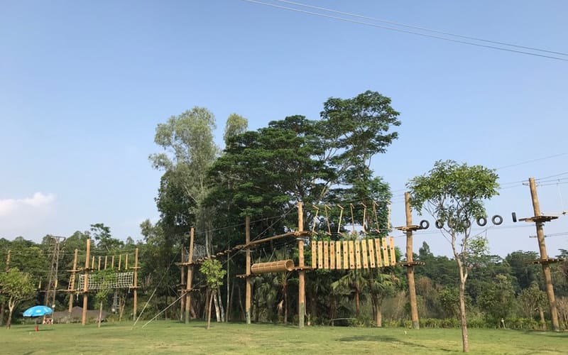 Design and Installation of Aerial Park and Zipline for Brother Company Shenzhen